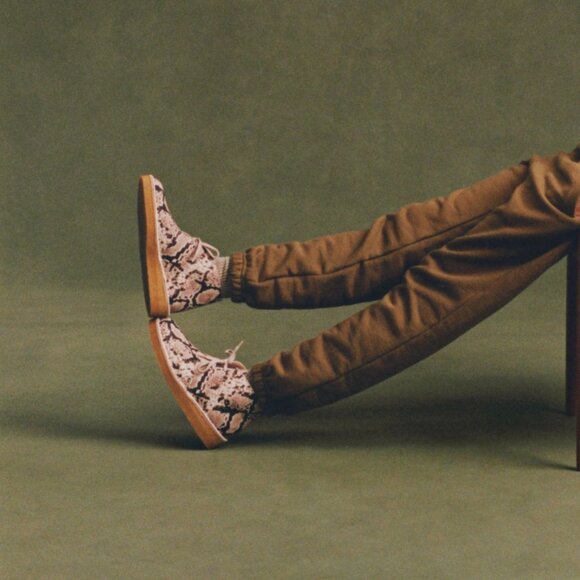 259. CLARKS x AIME LEON DORE Snakeskin Desert Boot 7.5 Men's EU Sz 40 - Picture 3 of 6